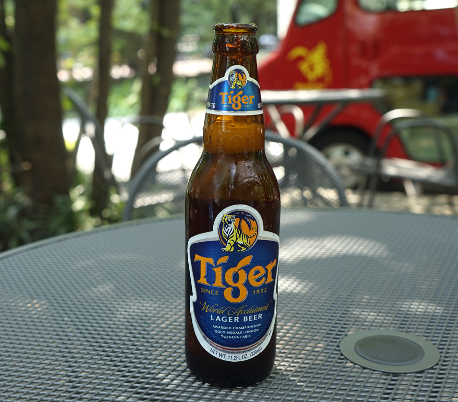 タイガービールはスッキリ飲みやすく、暑い日にはたまらない味わいです