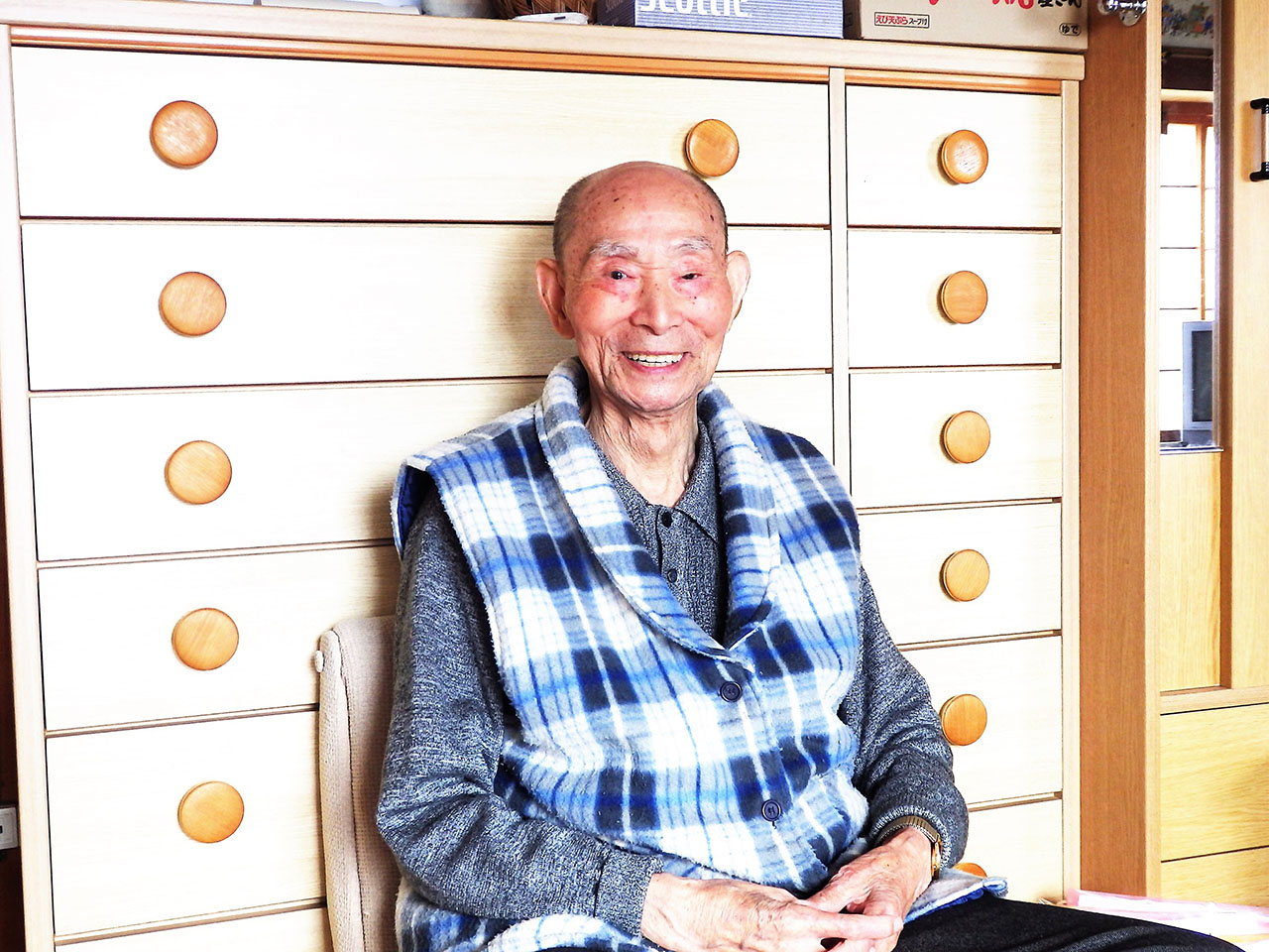 98歳の竹浪正造さん(2016年)