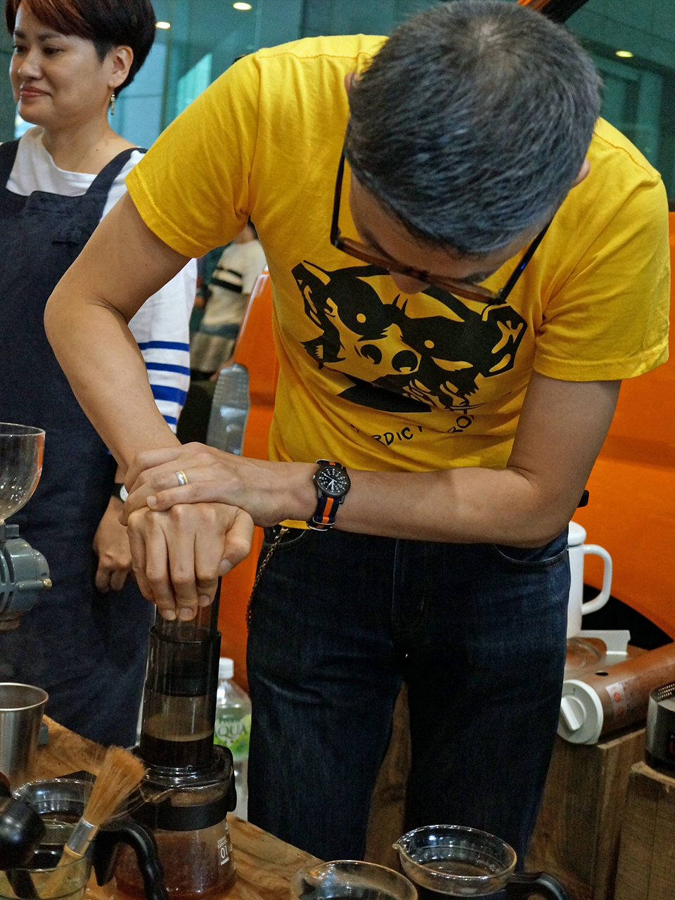 エアロプレスで抽出する日本エアロプレスチャンピオンシップ 第3位の<a href="http://finetimecoffee.com/">Fine time Coffee Roasters</a>オーナー
