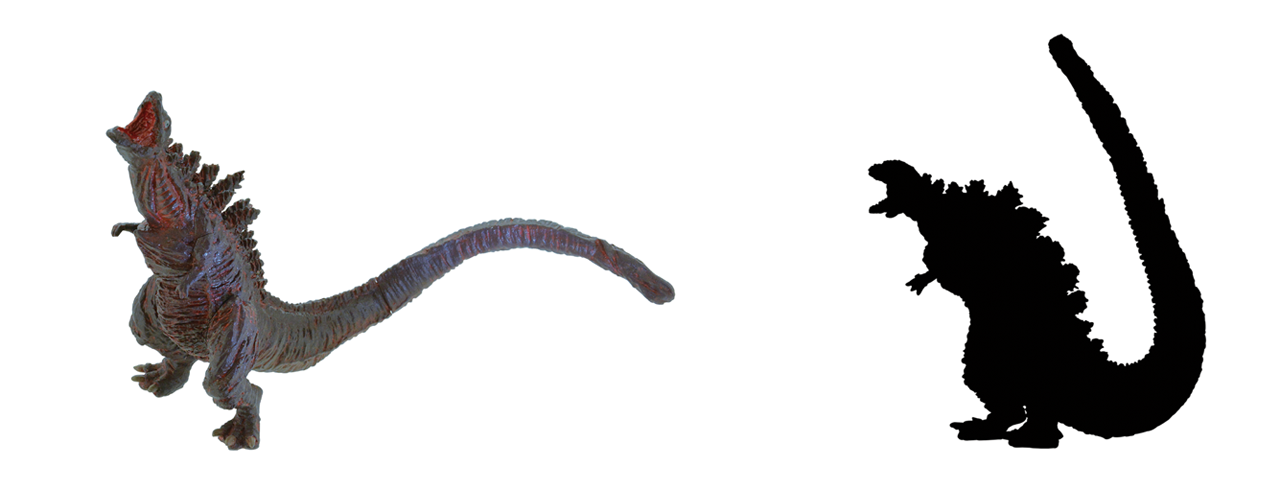 HGシリーズのゴジラ 2016 第3形態（左）、ゴジラ 2016 第4形態（右）