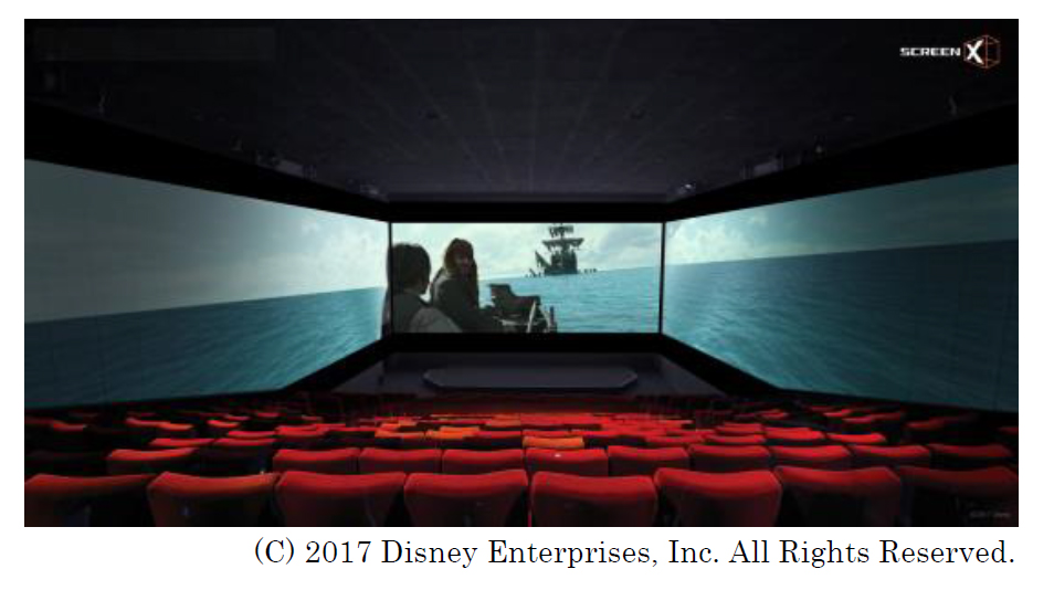 「ScreenX」の稼働は7月1日（土）から。オープニング作品には、「パイレーツ・オブ・カリビアン／最後の海賊」