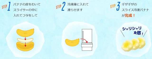 8月7日はバナナの日! 「冷凍用 バナナスライサー」がバナナ自動販売機