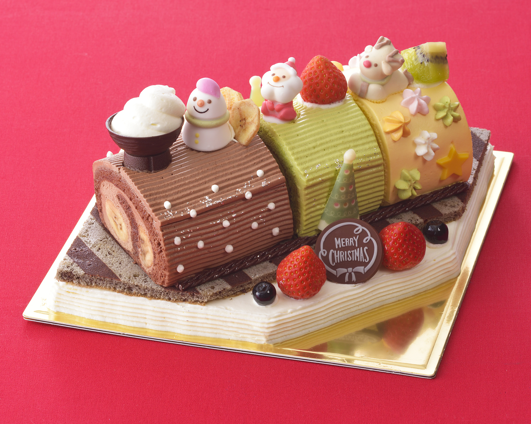 「クリスマスきかんしゃロールケーキ」5,400円（6～7人分）