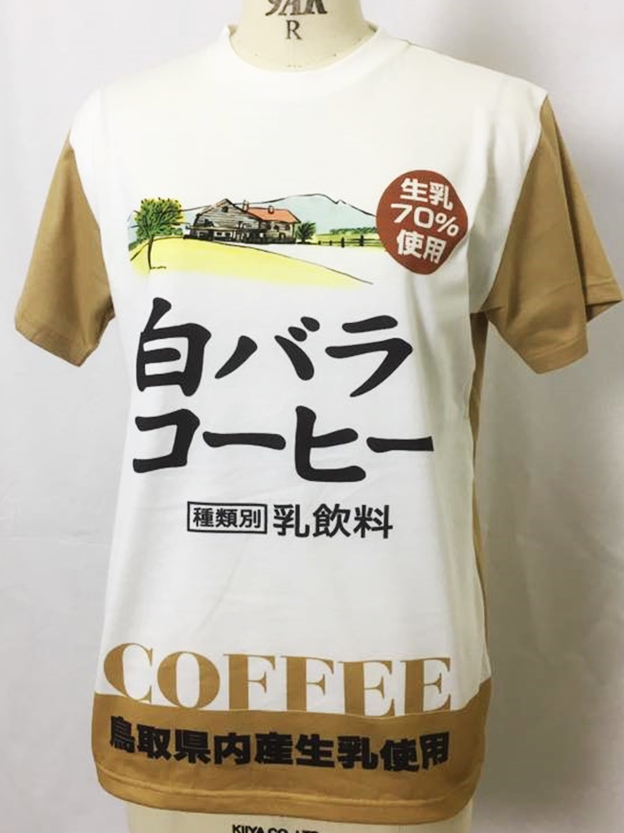 白バラコーヒーTシャツ