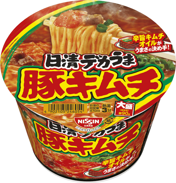 お手頃価格の大盛サイズで満足感が他とは違う! 「日清デカうま」シリーズ8品が本日19日(月)発売～豚キムチ、野菜タンメン、きつね、わかめ、焼そば、油そば  - ネタとぴ