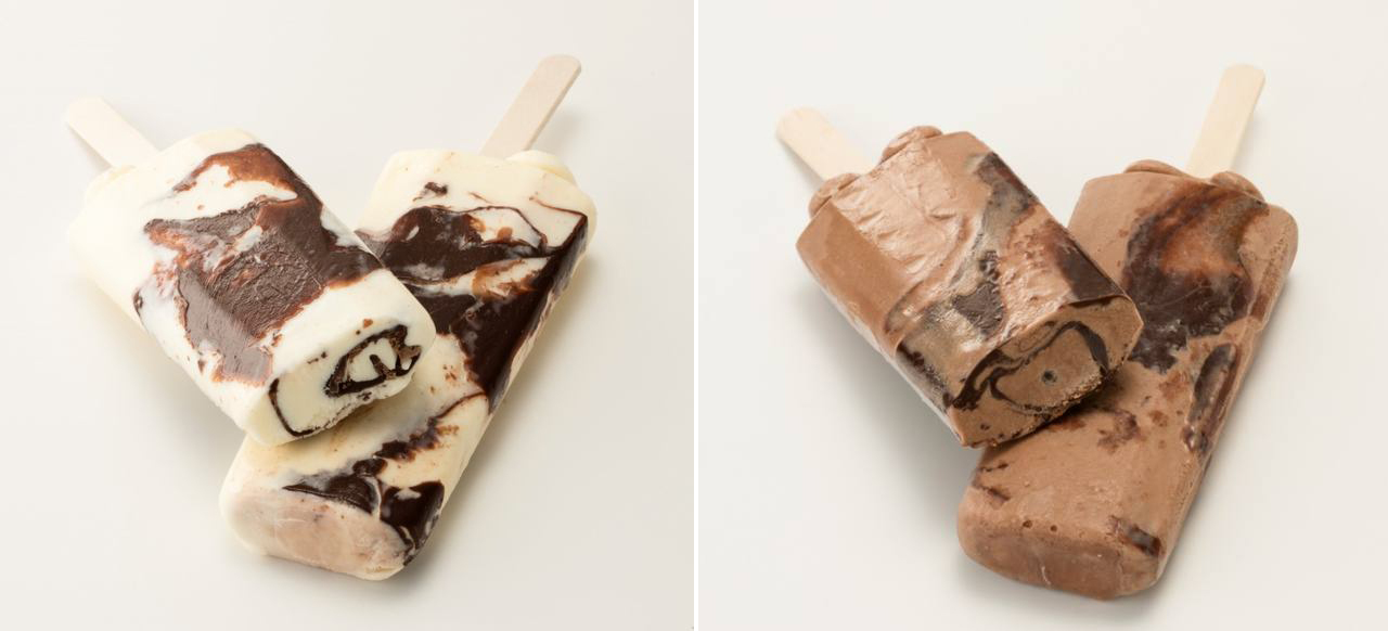 「チョコバッキー」は、バニラアイスとチョコアイスの2種類があります。どちらも1本60円（税込）