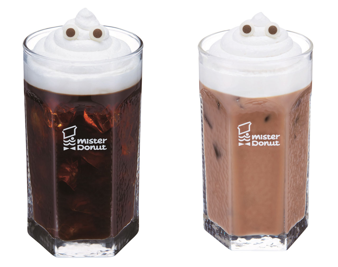 左「アイスコーヒーのコッフィ」302円、右「アイスカフェオレミイラのオーレ」334円（税込）