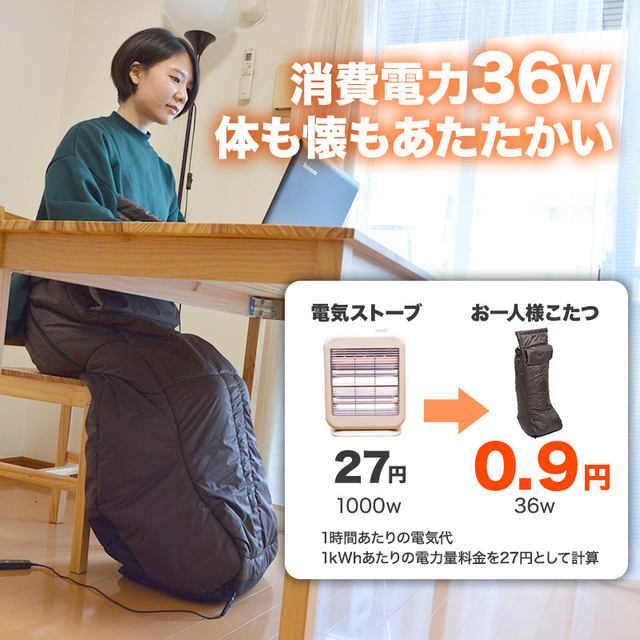 人間をダメにしそうな歩けるこたつ サンコーが一人でも寒くない 着るお一人様用こたつ を発売 足元とお腹にヒーターが内蔵 ネタとぴ