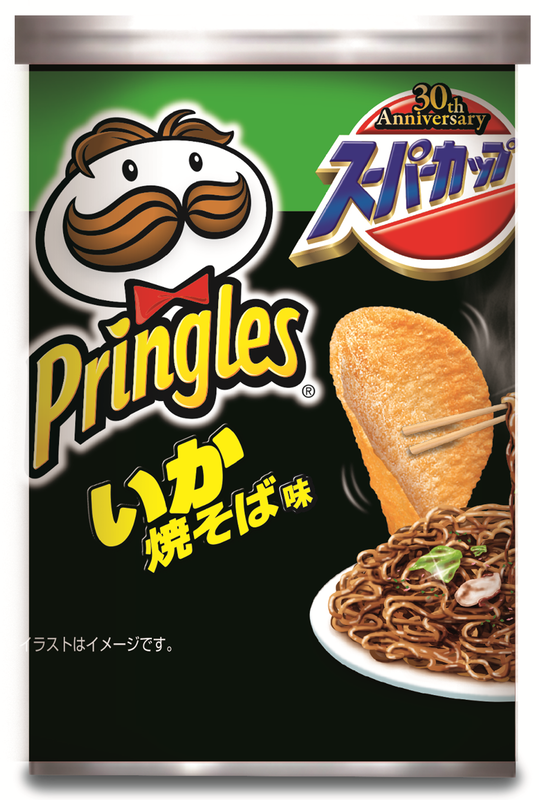 スーパーカップ味のプリングルズ 鶏ガラ醤油ラーメン味 と いか焼そば味 が本日23日 火 発売 50周年 プリングルズ 30周年 スーパーカップ ネタとぴ