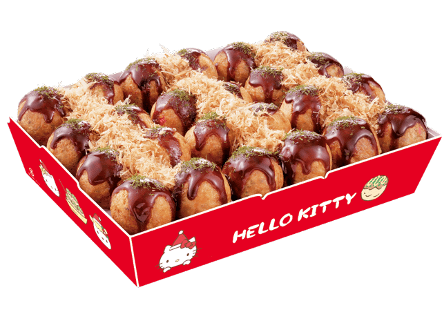 クリスマスも 銀だこ で 今年も 築地銀だこ ハローキティ の オリジナルパック を明日1日 土 に限定発売 たこ焼24個入りとクロワッサンたい焼6匹入り ネタとぴ