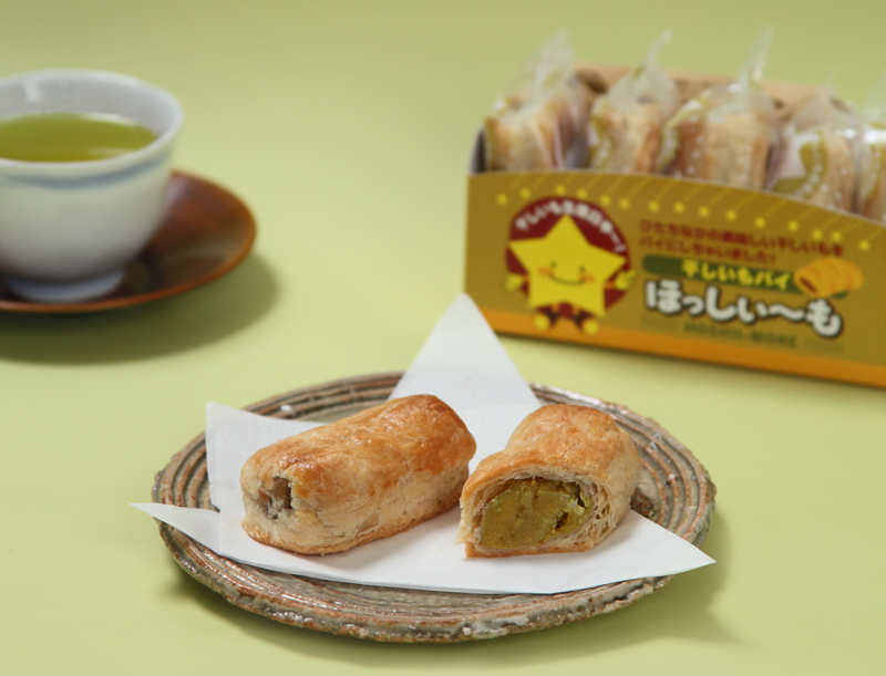 茨城県ブースで試食できる「干しいもパイ」