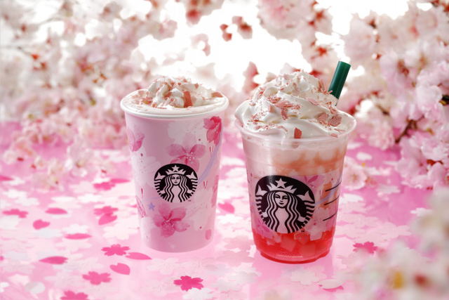 桜の装いのタンブラーやマグもかわいい スタバにsakuraの季節到来 さくらフル ミルク ラテ さくらフル フラペチーノ などが本日15日 金 発売 ネタとぴ