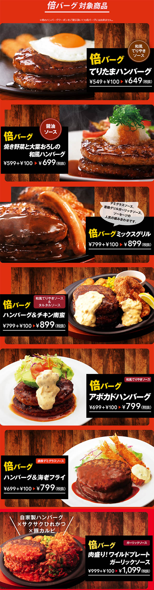 100円でハンバーグが2倍に ガストが公式アプリ限定で 倍バーグ クーポンを本日18日 木 配信開始 ネタとぴ