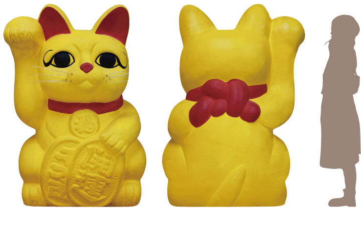 吉祥寺ロフトの「黄色のまねき猫」が巨大化してフォトスポットに登場