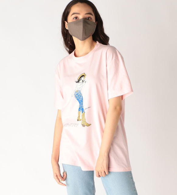 江口寿史描き下ろしの ジーパン女子 をプリント エドウインがcoolデニム素材マスク付きの チャリティtシャツ を本日16日 木 発売 売上の一部を医療従事者支援活動に寄付 ネタとぴ