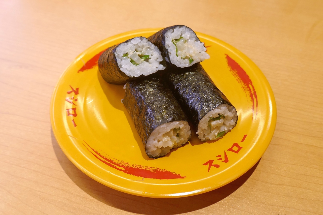 「いか涙巻き」は、揚げ物系のおかずメニューや、お寿司メニューのあとに食べたくなるさっぱり辛辛系の海苔巻き寿司！