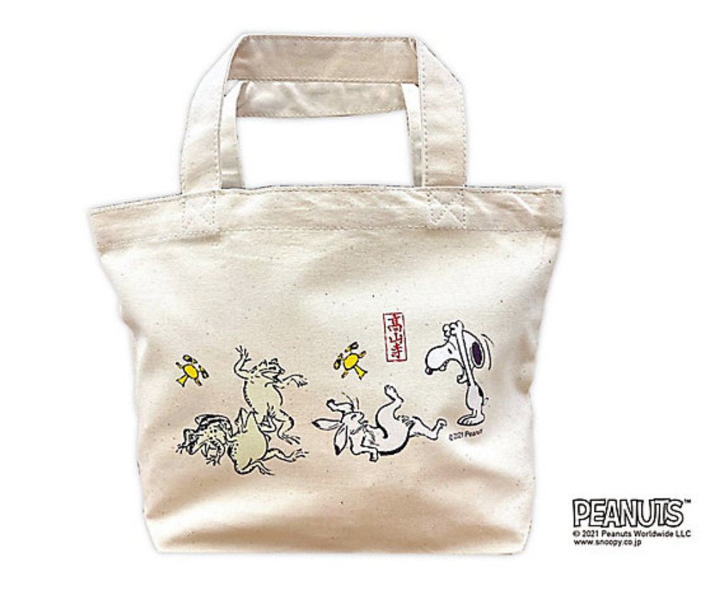 STS/スヌーピータウンショップ「SNOOPY×鳥獣戯画　ランチトート」1,485円（税込）