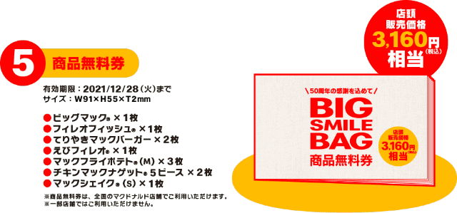 日本マクドナルドが昨年販売の「BIG SMILE BAG」に入っていた「マック