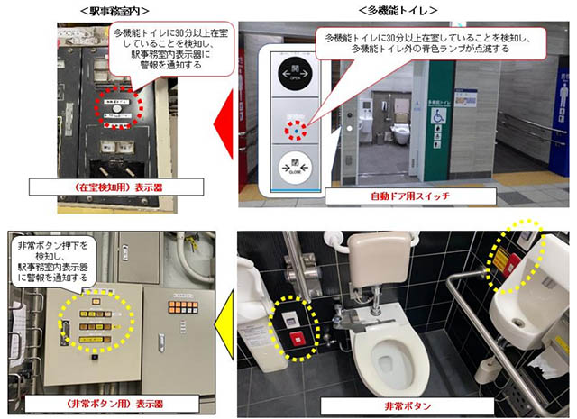 東京メトロ八丁堀駅の多機能トイレで入室から約7時間後に倒れている人を発見  入室30分以上を通知するケーブルは未接続、非常ボタンのブレーカーは切れていた～搬送先の病院で亡くなったことを確認 - ネタとぴ