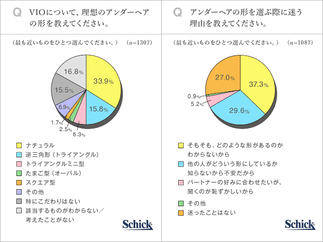 女性用トップシェアのSchickがVIOヘアテンプレート4種類を無料公開!  37.3％が「そもそも、どのような形があるのかわからない」と回答したので～5月10日は「VIOケアの日」で自分らしくファッショナブルに楽しもう -  ネタとぴ