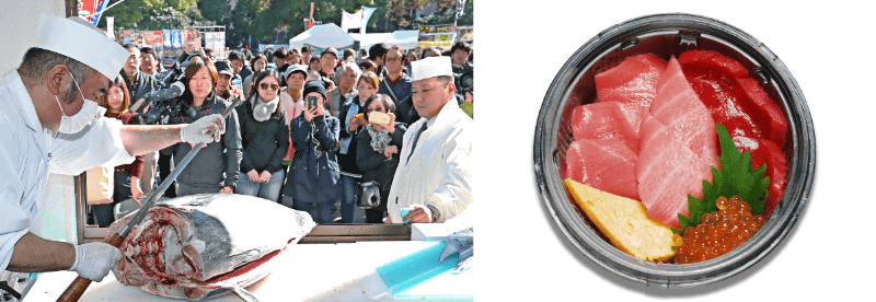 「本マグロの大トロ入り三色丼」2,500円(税込)