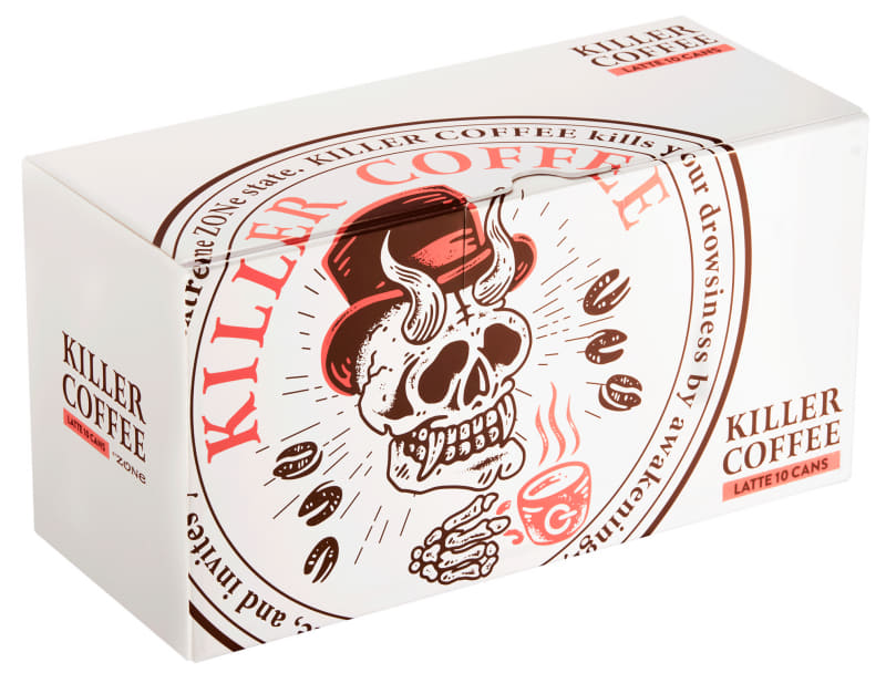 「KILLER COFFEE 覚醒スイートLATTE」10缶入りケース