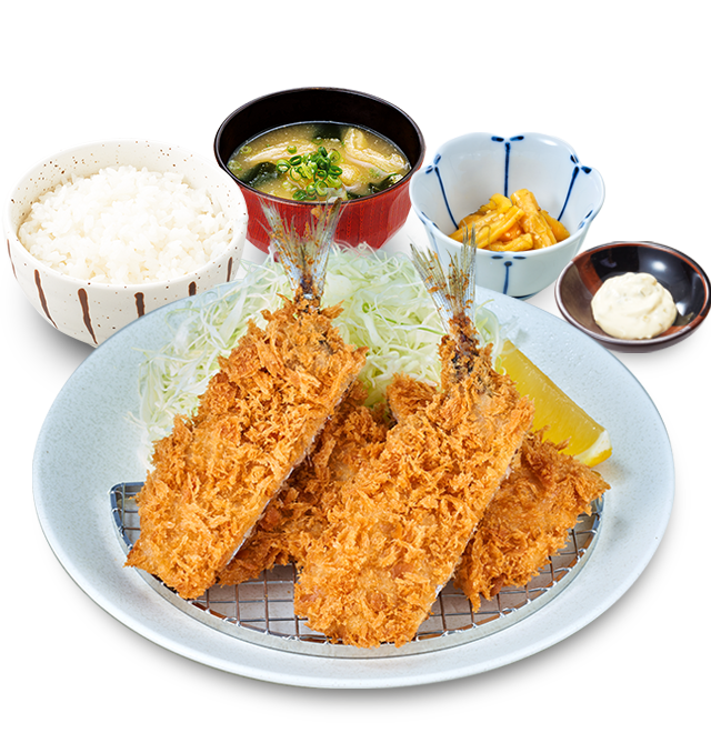 「鰺フライ定食」990円(税込)