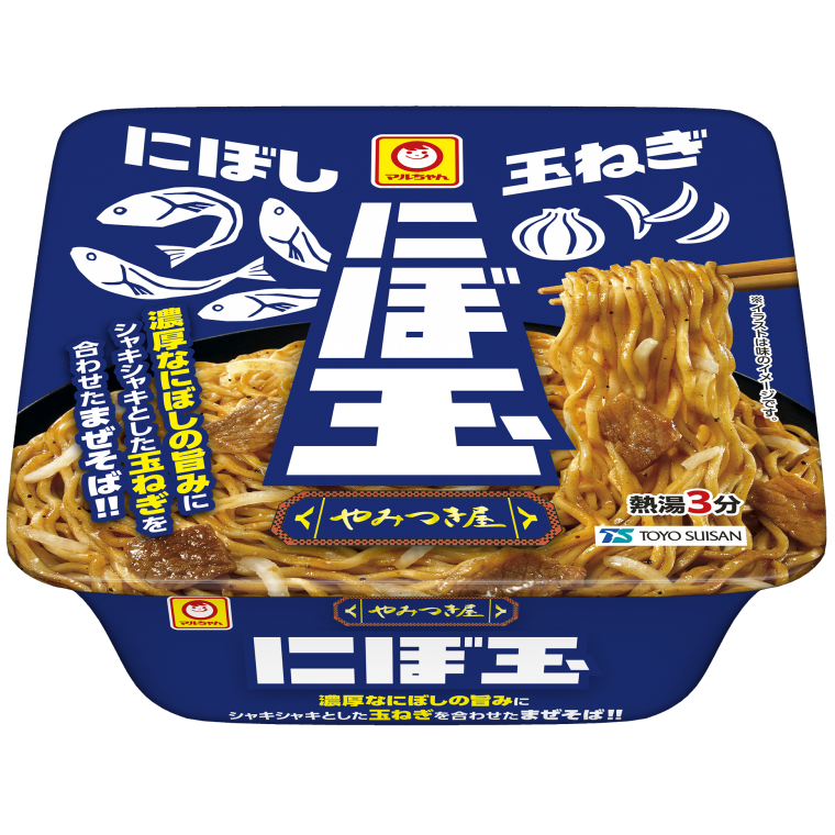 「マルちゃん やみつき屋 にぼ玉」285円(税別)内容量159g(めん120g)718kcal