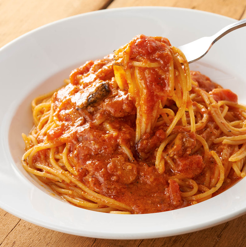 「トマトとニンニクのスパゲティ」