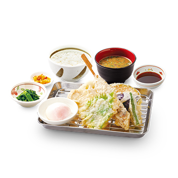 「てりやき月見天ぷら定食」840円(税込)