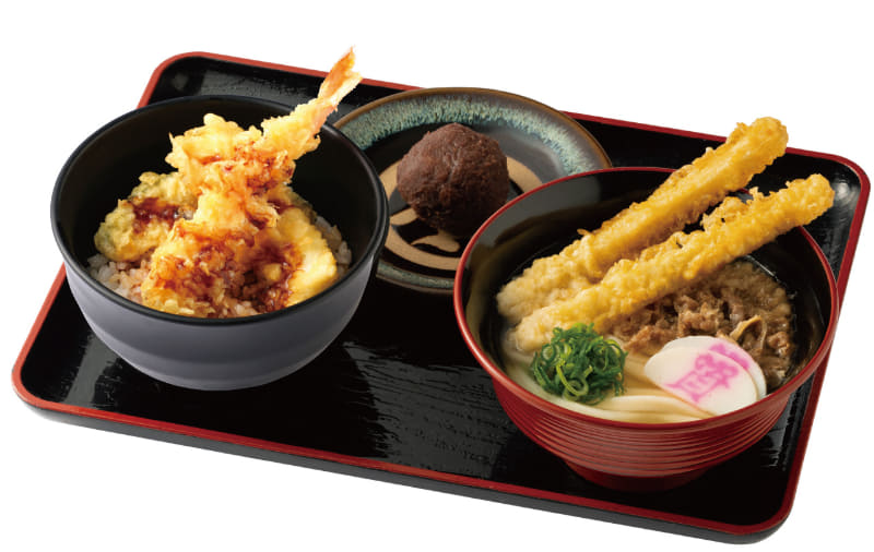 「選べるしあわせセット／ミニ天丼セット」880円(税込)、ミニぼた餅なし830円(税込)