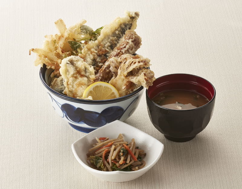 「秋天丼 プラス秋小鉢(きんぴら柚子風味)」1,120円(税込)