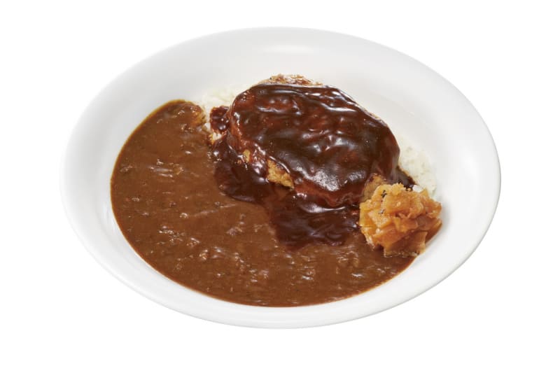 「デミバーグカレー」ミニ630円(税込)711kcal、並盛730円(税込)999kcal、大盛870円(税込)1,339kcal、メガ1,030円(税込)1,690kcal