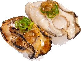 「瀬戸内海産 蒸し牡蠣の食べ比べ」2貫275円(税込)