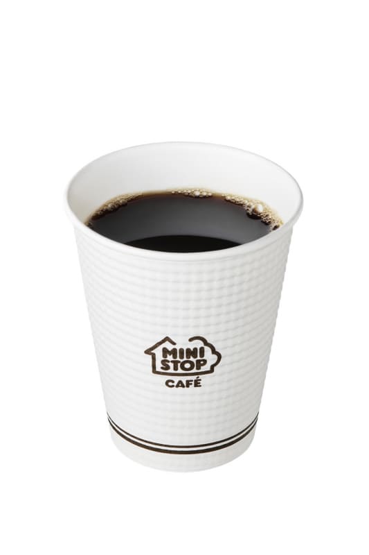 「ホットコーヒー」Sサイズ110円(税込)、Mサイズ180円(税込)