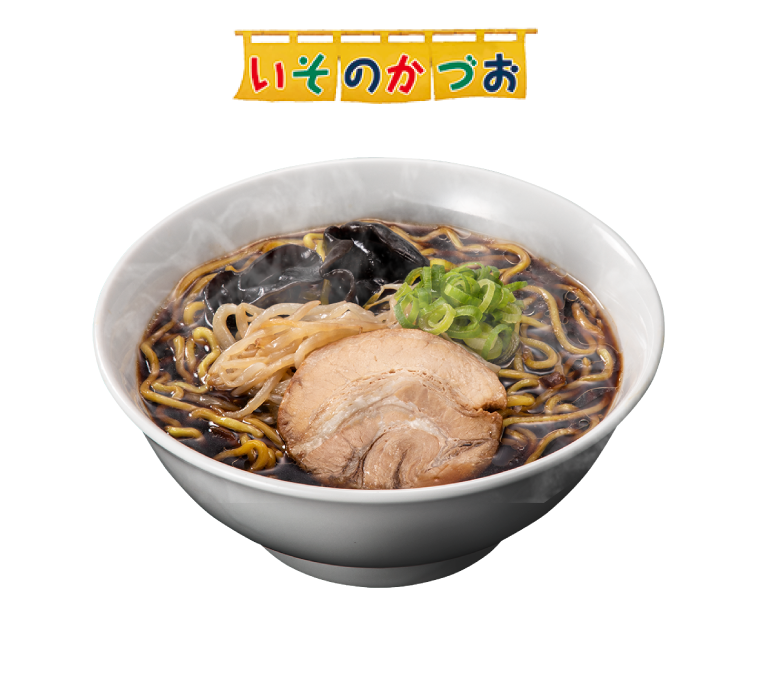 「いそのかづお監修 札幌ブラック醤油ラーメン」626円(税込)487kcal