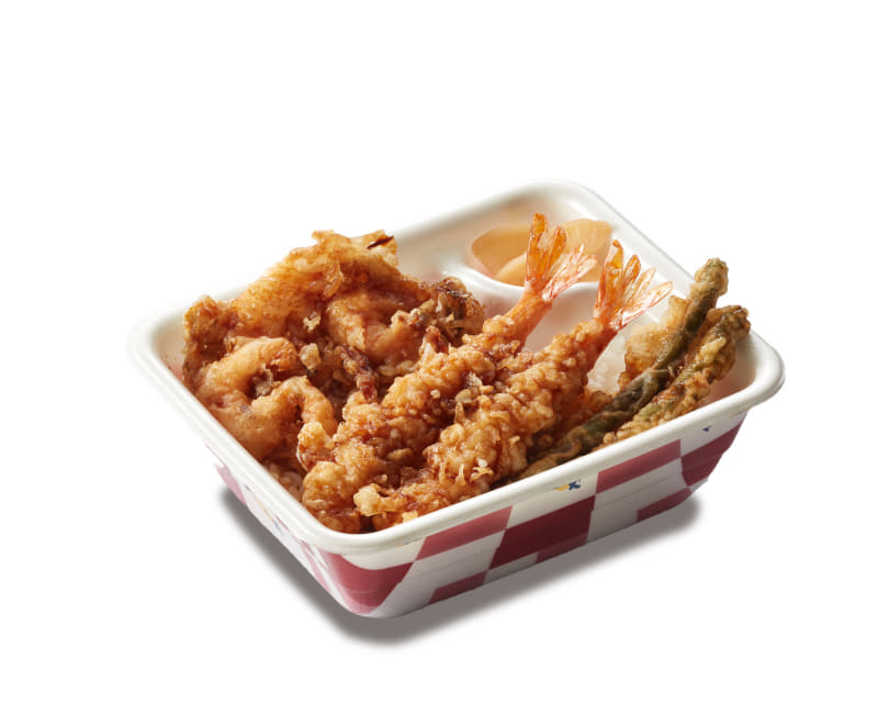 「たれづけ海老づくし天丼弁当(秋)」テイクアウト890円(税込)／デリバリー1,200円(税込)