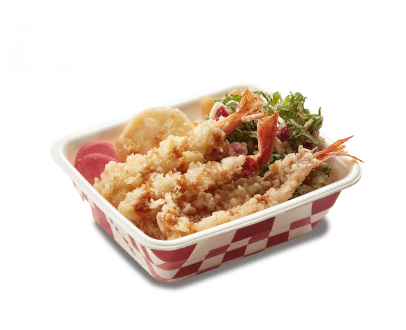 「かにと海老の冬天丼弁当(お新香付)」テイクアウト920円(税込)、デリバリー1,240円(税込)