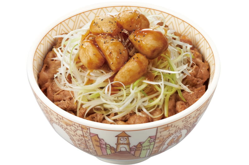 「にんにく白髪ねぎ牛丼」ミニ590円(税込)、並盛640円(税込)、中盛820円(税込)、大盛820円(税込)、特盛970円(税込)、メガ1,120円(税込)