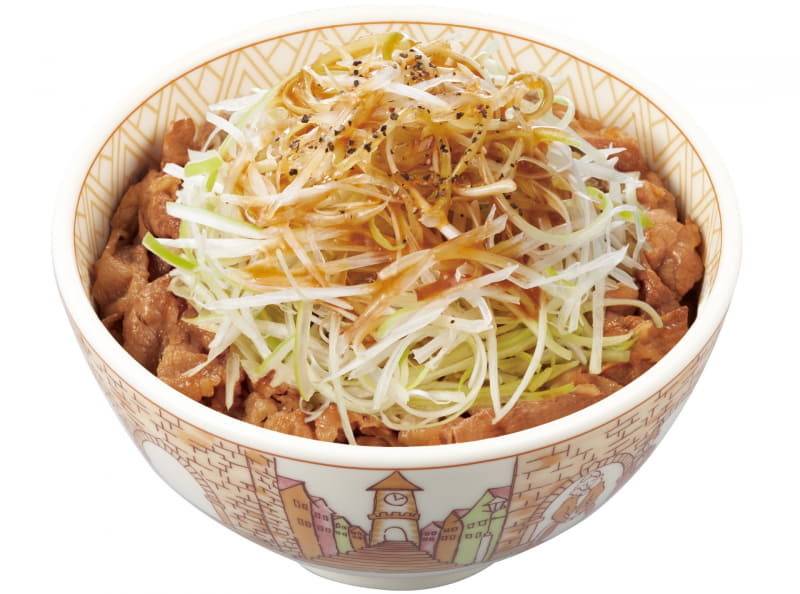 「白髪ねぎ牛丼」ミニ530円(税込)、並盛580円(税込)、中盛760円(税込)、大盛760円(税込)、特盛910円(税込)、メガ1,060円(税込)