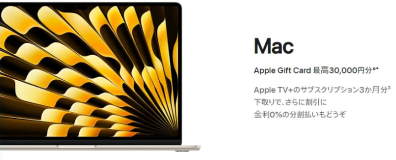 <a href="https://www.apple.com/jp/shop/buy-mac">Appleの初売り</a>より