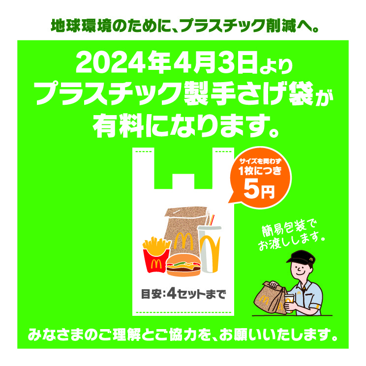 レジ袋有料化に関するポスター in 長崎