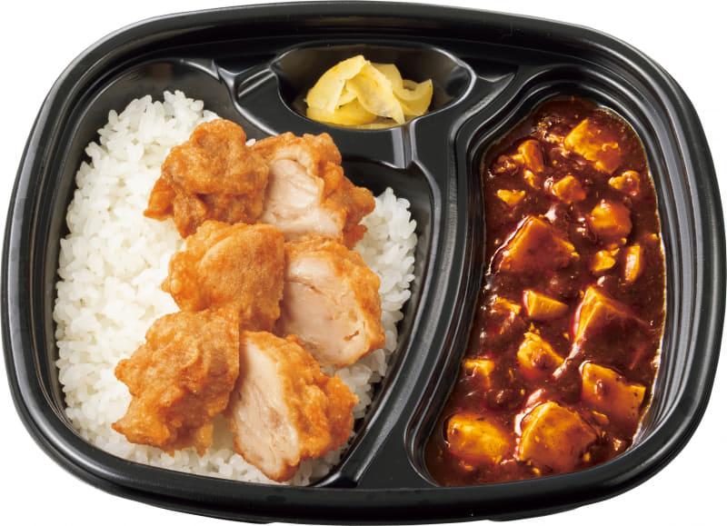 シビれる辛さ！ 「四川麻婆豆腐弁当(から揚付)」660円(税込)806kcal