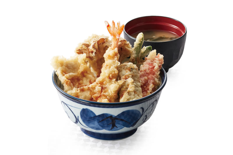 「いろどり天丼(みそ汁付)」830円(税込)