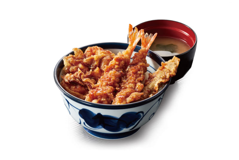 「たれづけ海老づくし天丼(みそ汁付)」920円(税込)