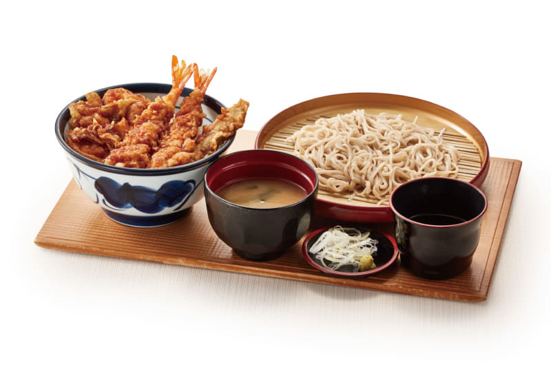 「たれづけ海老づくし天丼 サービスセット」1,160円(税込)※通常価格1,200円(税込)