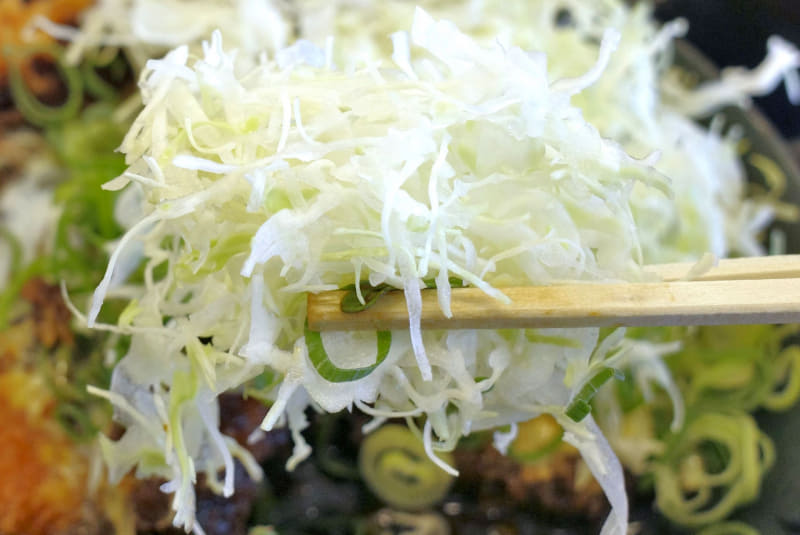 水分多めな千切りキャベツは箸休めに最適！