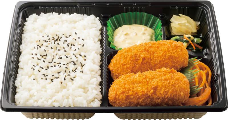 「カニクリームコロッケ弁当」590円(税込)1064kcal