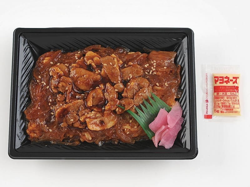 「豚生姜焼肉重(麦飯)」429円(税込)