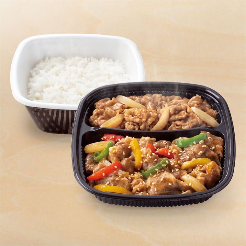 「W弁当(牛皿・牛プルコギ弁当)」テイクアウト969円(税込)